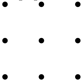  The nine dots problem