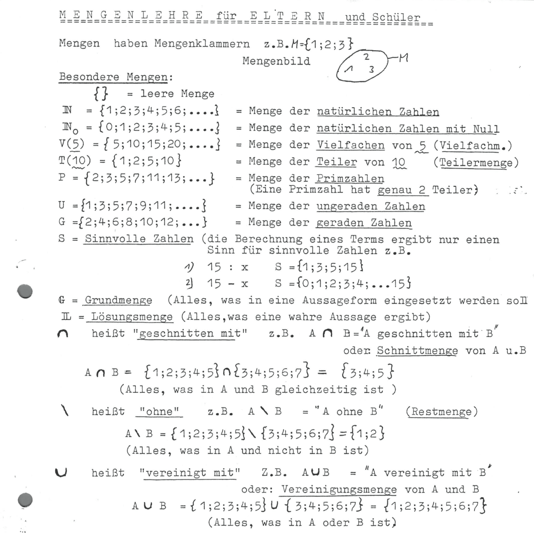  Relative complement: \neg A \cup B